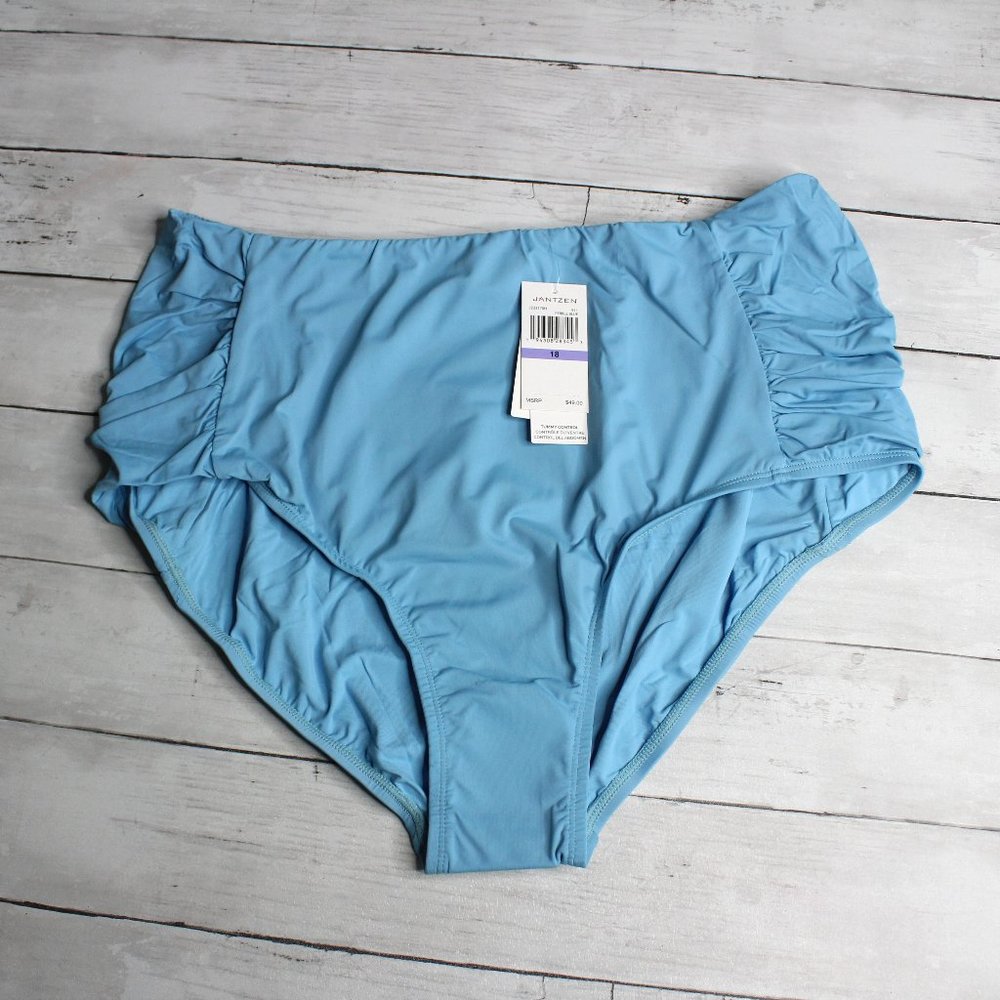Jantzen Swimwear Women's High Waist Swim Bottoms Size 18 Tummy Control